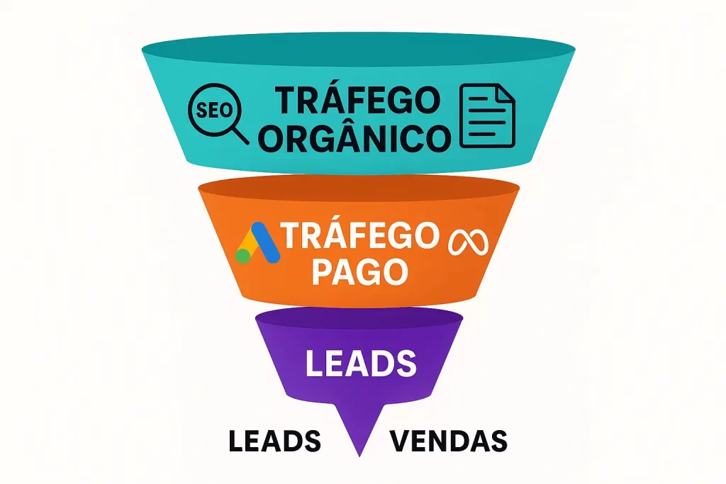 Estratégia de marketing digital unindo Google Ads e SEO