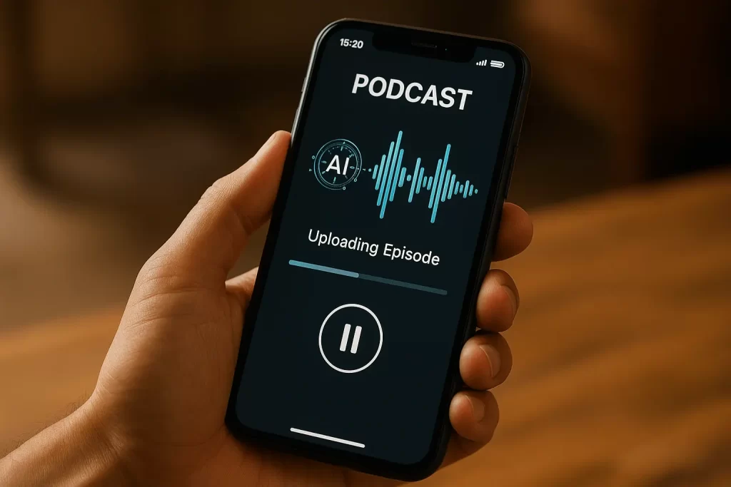 Publicação automática de podcast com IA