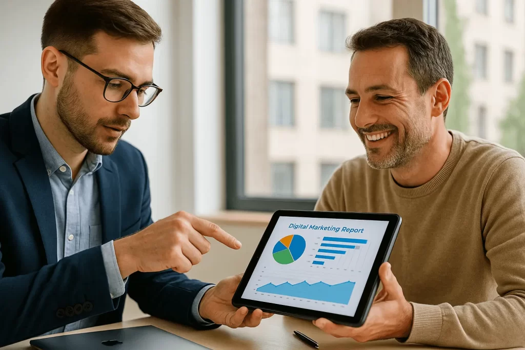 Apresentação de KPIs de conteúdo para cliente