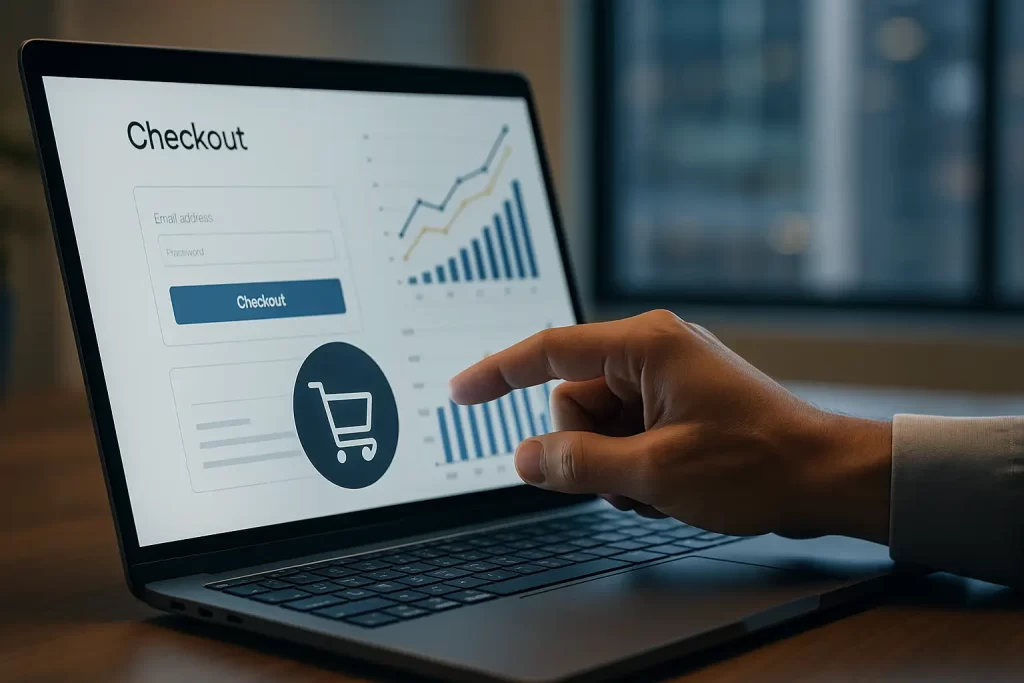 IA recuperando carrinhos abandonados no e-commerce com foco em conversão.